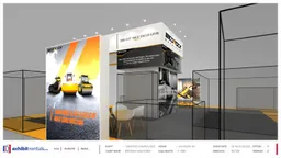 40x40 Island booth design by Exhibit-Rentals